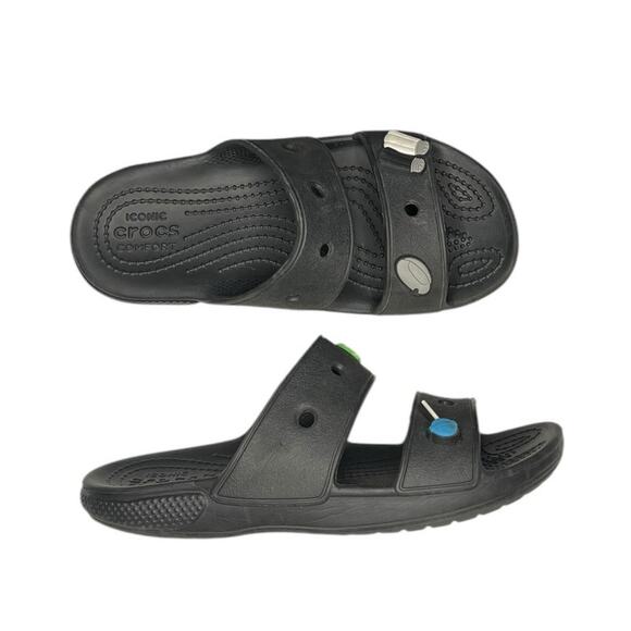 Crocs Classic Slip On Rubber Sandals Size 4 Womens Black - Picture 1 of 3
